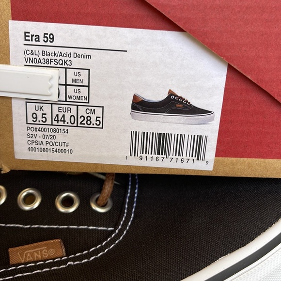 Vans Era 59 C&L Black/Acid Denim sneakers Men’s - Picture 16 of 16